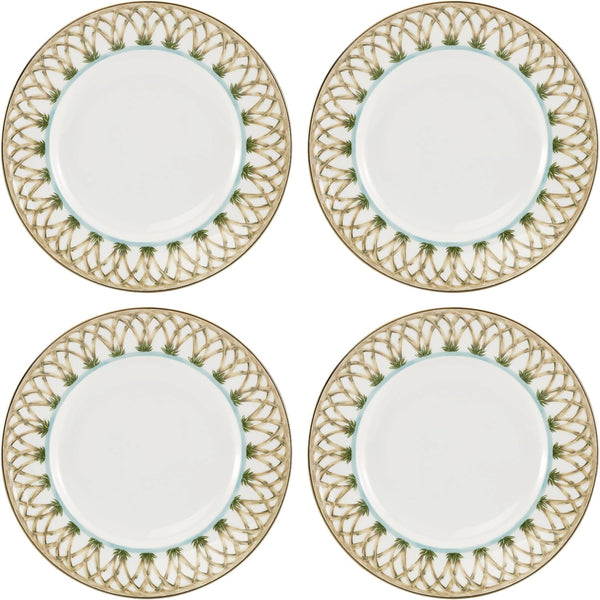 Lenox British Colonial Bamboo Accent Plates - Set of 4