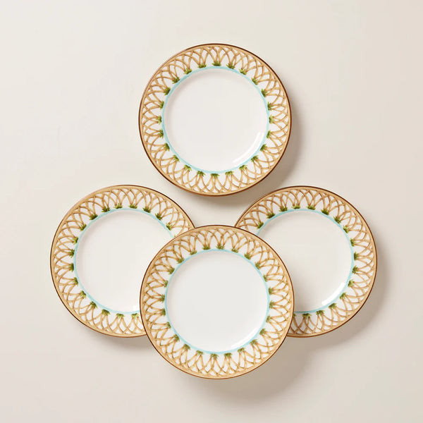 Lenox British Colonial Bamboo Accent Plates - Set of 4