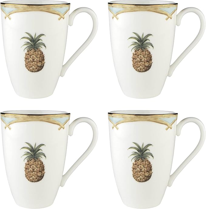 Lenox British Colonial Bamboo Mugs - Set of 4