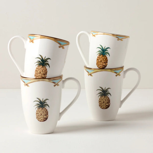 Lenox British Colonial Bamboo Mugs - Set of 4