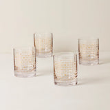 Lenox Tuscany Classics Gold Dust Double Old Fashioned Glasses - Set of 4