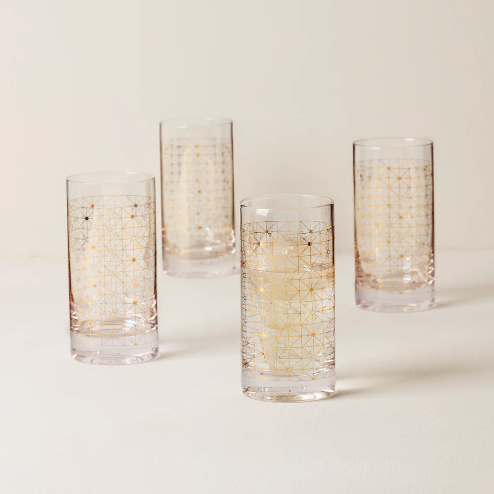 Lenox Tuscany Classics Gold Dust Highball Glasses - Set of 4