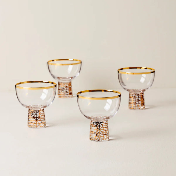 Lenox Tuscany Classics Gold Frost Coupe Glasses - Set of 4