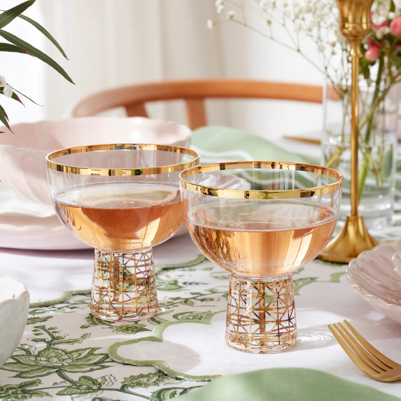 Lenox Tuscany Classics Gold Frost Coupe Glasses - Set of 4