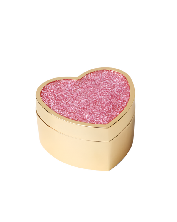Kate Spade Sitting Pretty Pink Glitter Heart Box
