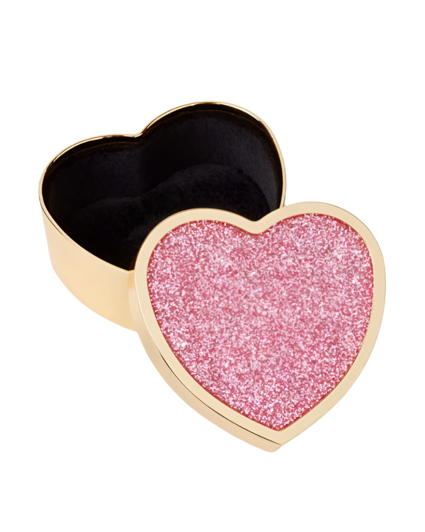 Kate Spade Sitting Pretty Pink Glitter Heart Box