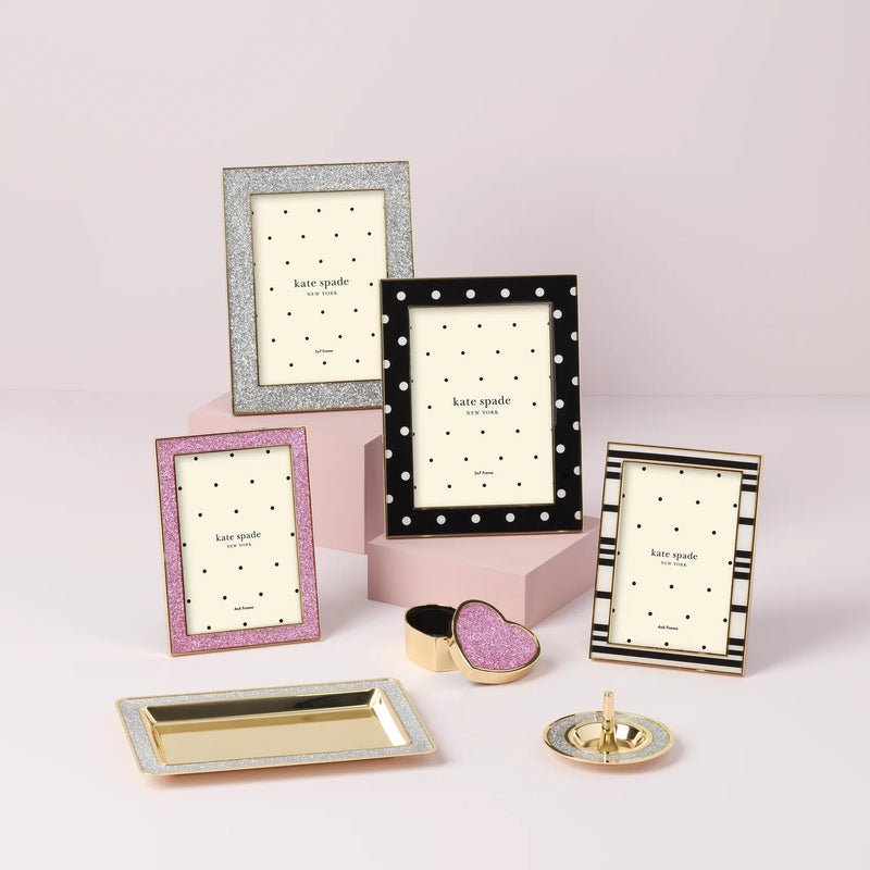 Kate Spade Sitting Pretty Pink Glitter Heart Box
