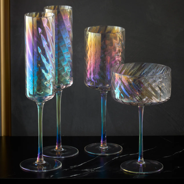 Lenox Tuscany Classics Iridescent Coupe Glasses - Set of 4