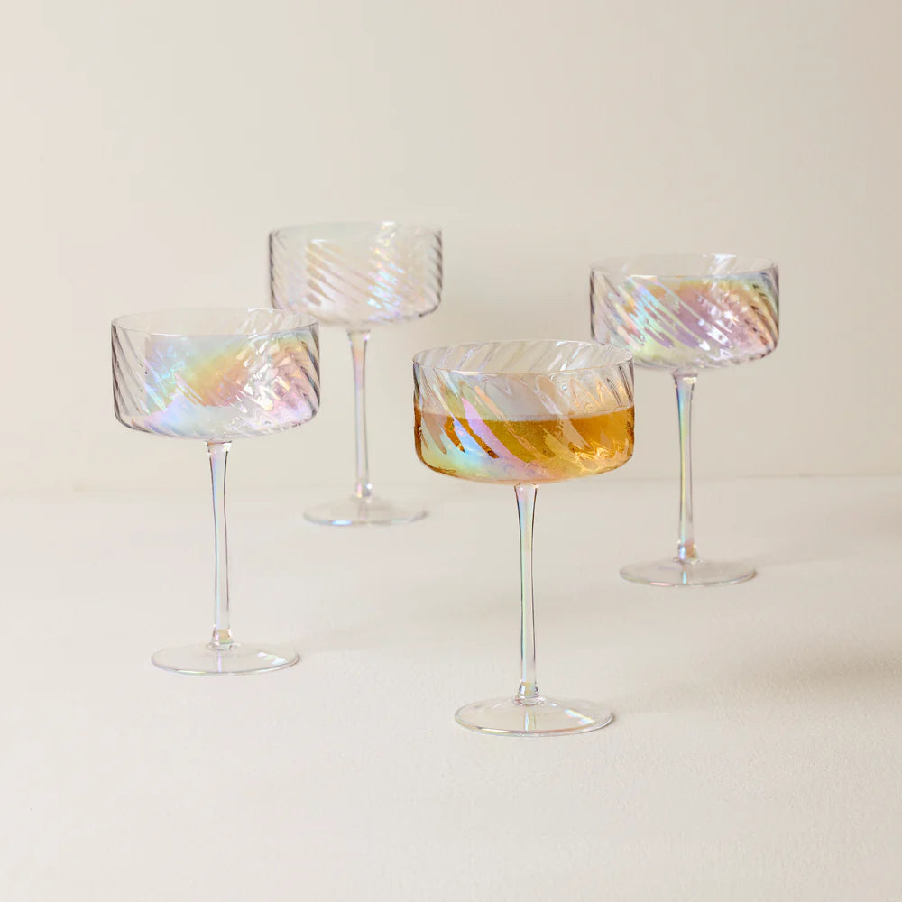 Lenox Tuscany Classics Iridescent Coupe Glasses - Set of 4