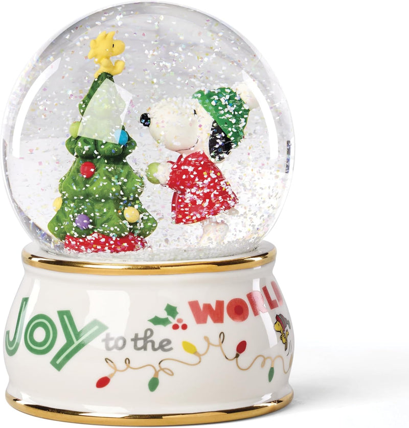 Lenox Snoopy Christmas Snow Globe