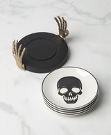 Lenox Oneida Vintro Halloween Tidbit Plates with Holder - Set of 4