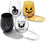 Lenox Oneida Vintro Halloween Stemless Wine Glasses - Set of 4