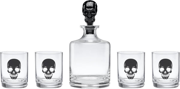 Lenox Oneida Vintro Halloween Skeleton Whiskey Glasses - Set of 5