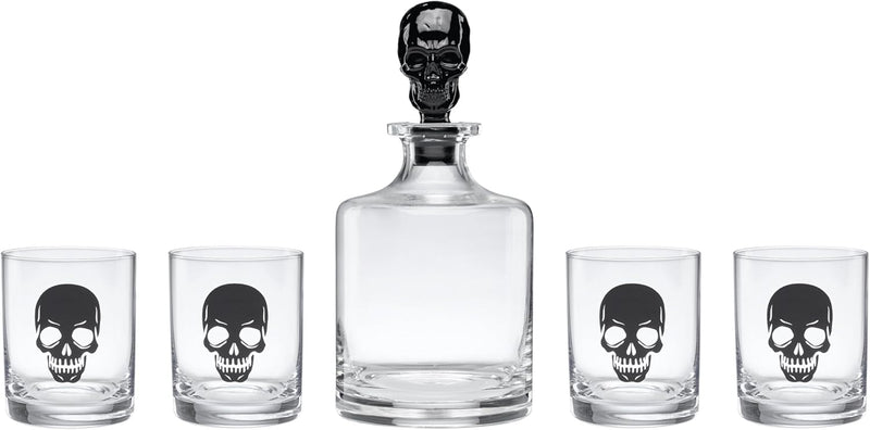 Lenox Oneida Vintro Halloween Skeleton Whiskey Glasses - Set of 5