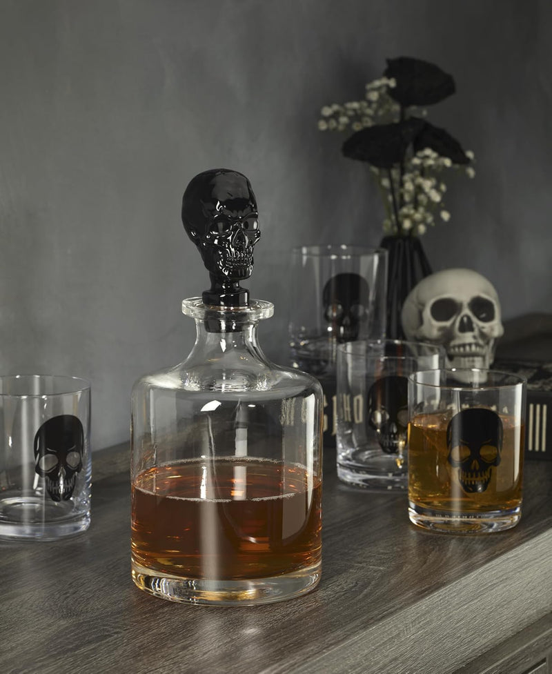 Lenox Oneida Vintro Halloween Skeleton Whiskey Glasses - Set of 5
