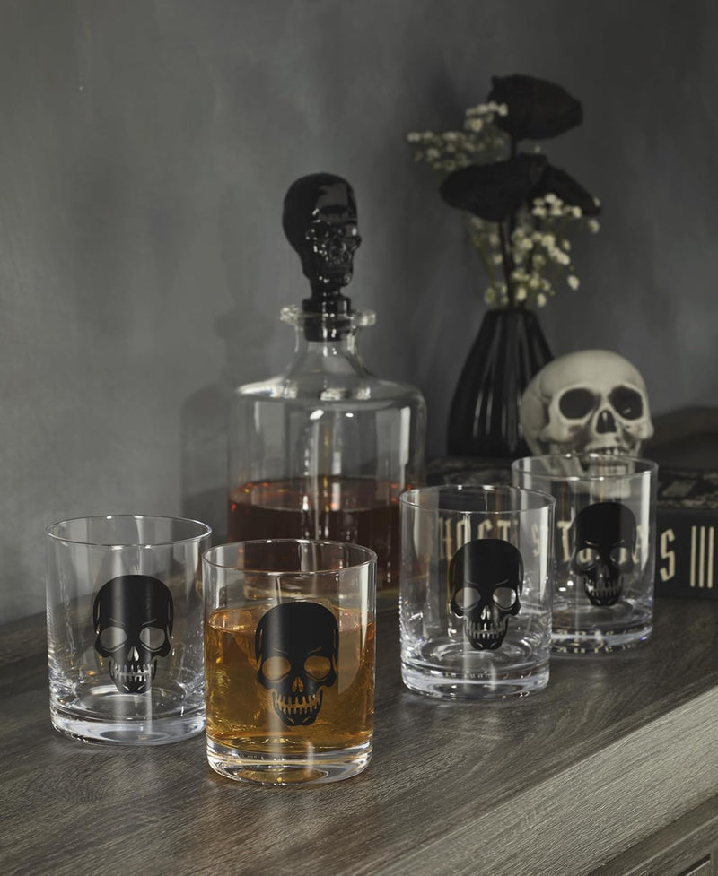Lenox Oneida Vintro Halloween Skeleton Whiskey Glasses - Set of 5