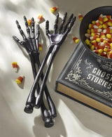 Lenox Oneida Vintro Halloween Skeleton Satin Salad Servers - Set of 2