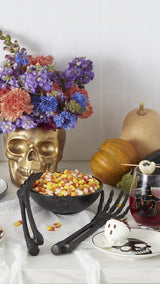 Lenox Oneida Vintro Halloween Skeleton Satin Salad Servers - Set of 2