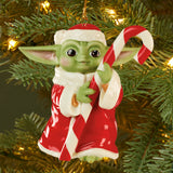 Lenox Grogu with Candy Cane Ornament