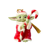 Lenox Grogu with Candy Cane Ornament
