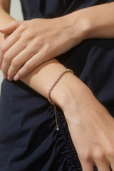 Nadri Love All Gold Adjustable Tennis Bracelet
