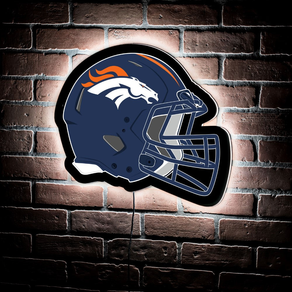 Evergreen Denver Broncos Helmet 19" x 15" LED Lighted Sign