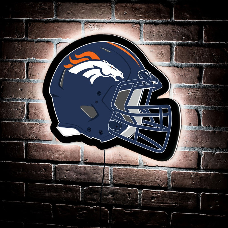 Evergreen Denver Broncos Helmet 19" x 15" LED Lighted Sign