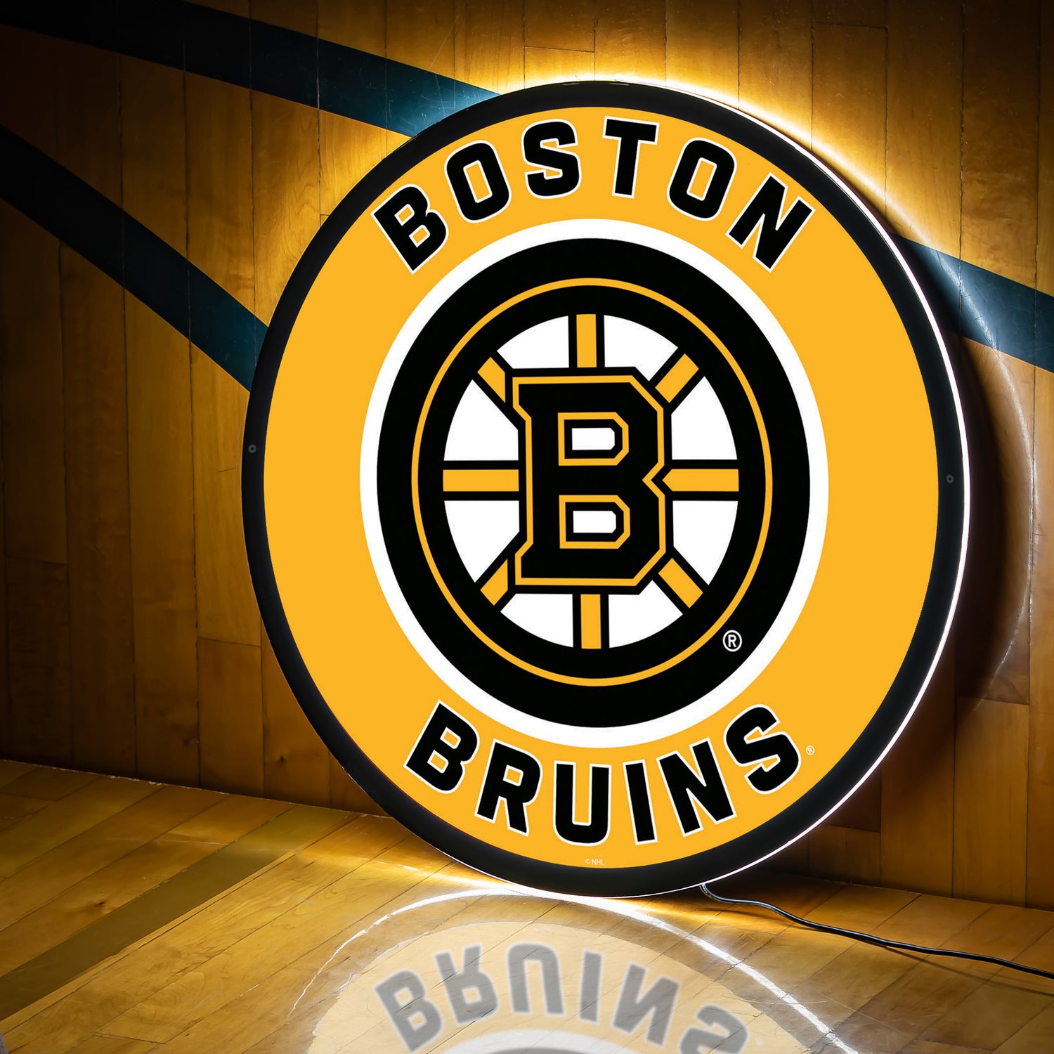 Evergreen Boston Bruins Round 23" LED Lighted Sign