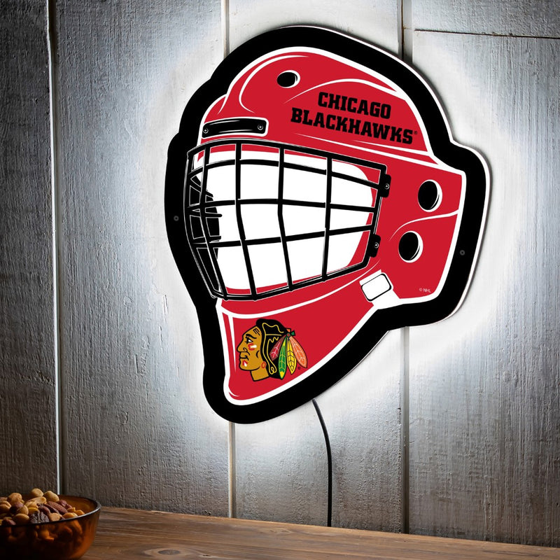 Evergreen Chicago Blackhawks Helmet 19" x 15" LED Lighted Sign