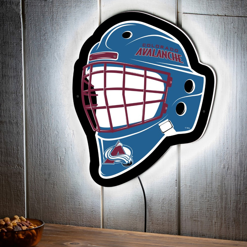 Evergreen Colorado Avalanche Helmet 19" x 15" LED Lighted Sign