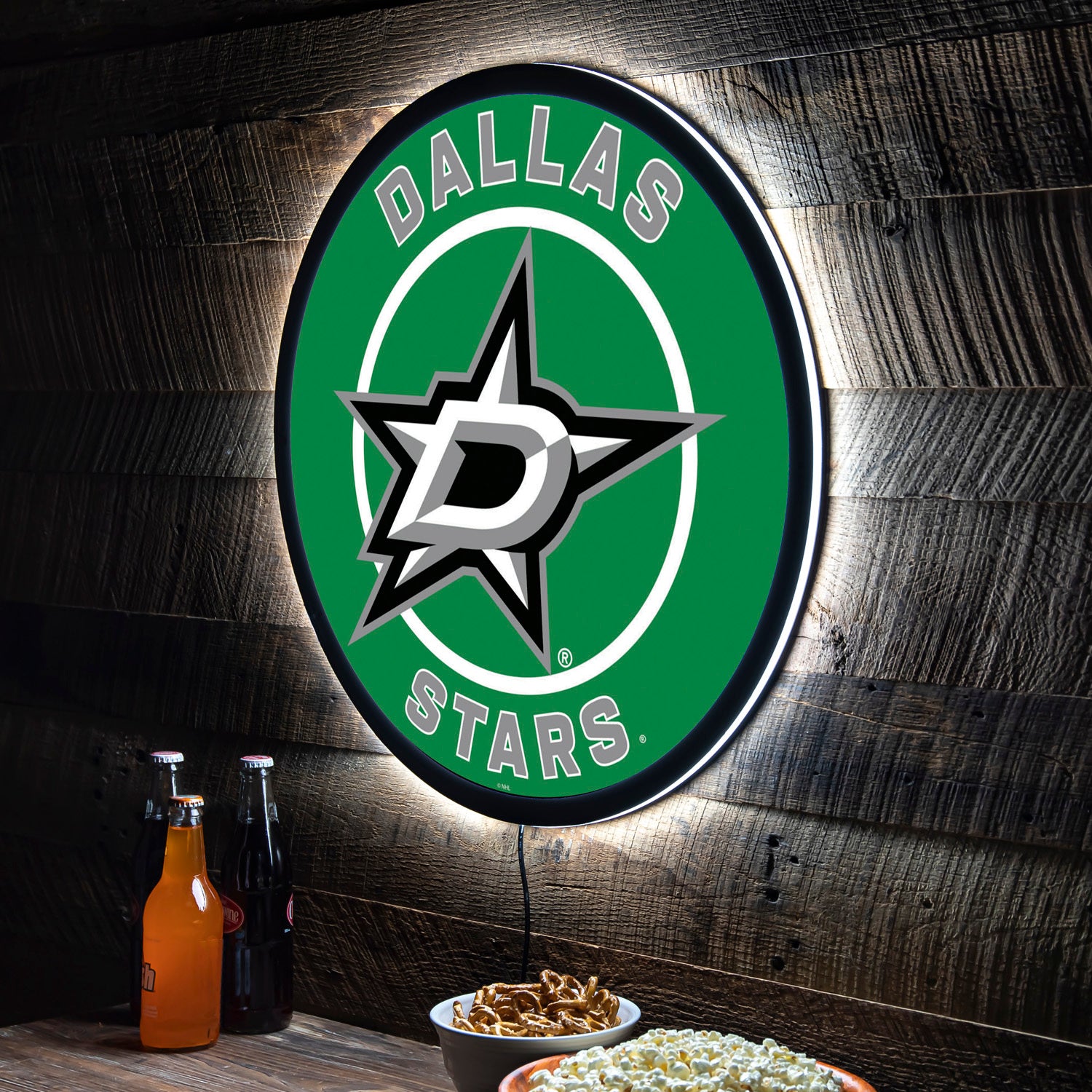 Evergreen Dallas Stars Round 23" LED Lighted Sign