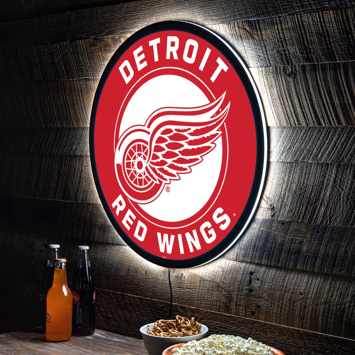 Evergreen Detroit Red Wings Round 23" LED Lighted Sign