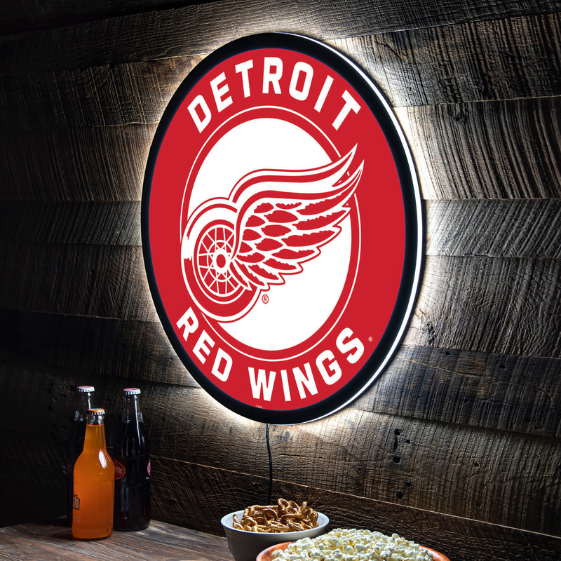 Evergreen Detroit Red Wings Round 23" LED Lighted Sign