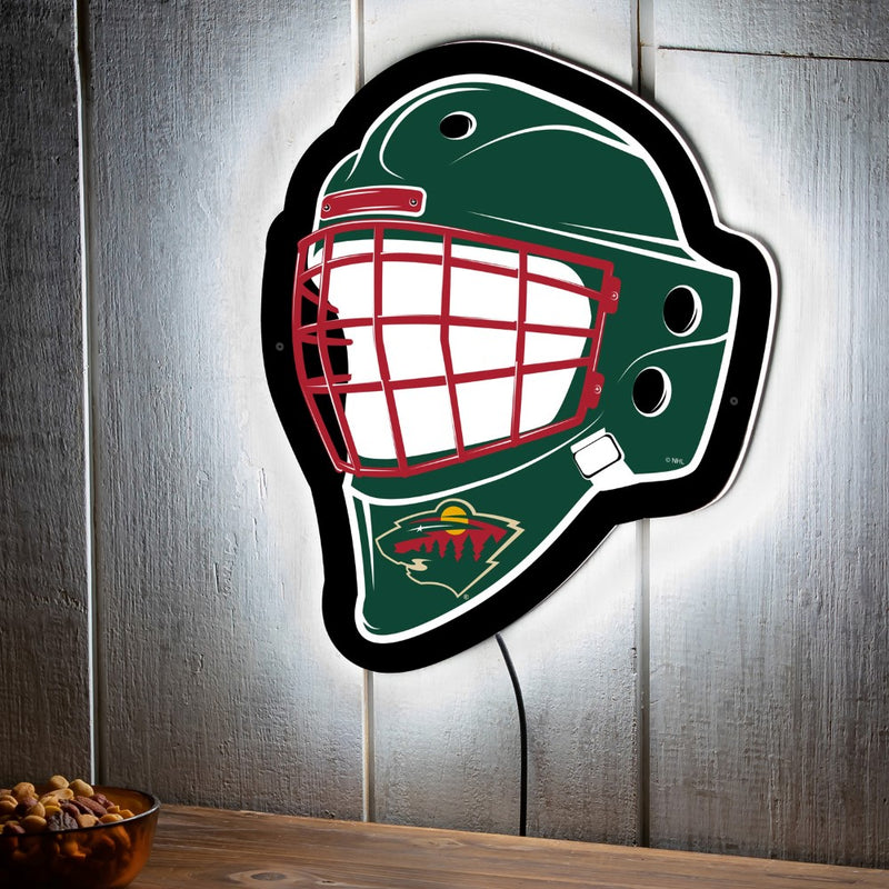 Evergreen Minnesota Wild Helmet 19" x 15" LED Lighted Sign