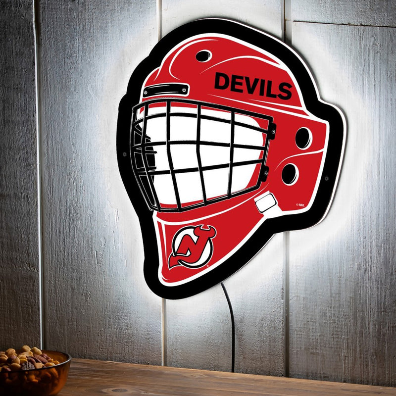 Evergreen New Jersey Devils Helmet 19" x 15" LED Lighted Sign