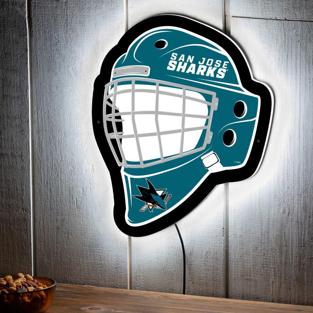 Evergreen San Jose Sharks Helmet 19" x 15" LED Lighted Sign