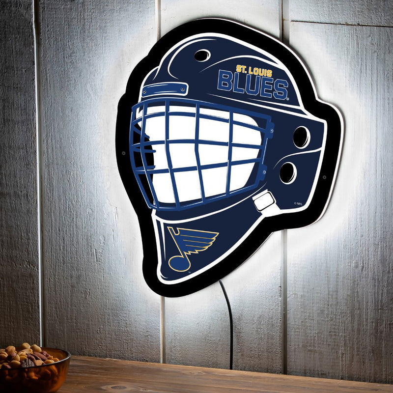 Evergreen St. Louis Blues Helmet 19" x 15" LED Lighted Sign