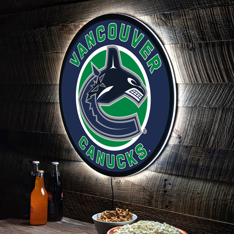 Evergreen Vancouver Canucks Round 23" LED Lighted Sign