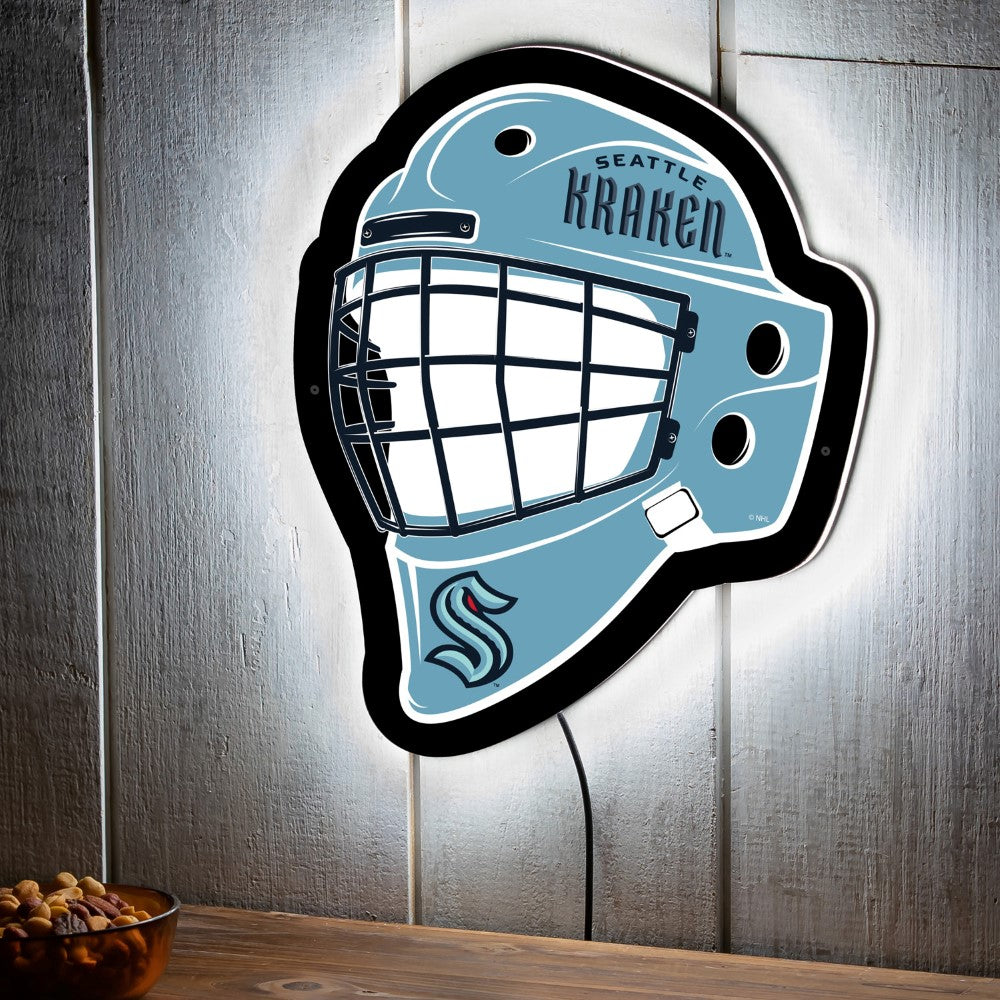 Evergreen Seattle Kraken Helmet 19" x 15" LED Lighted Sign
