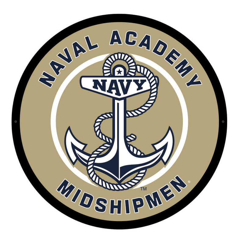 Evergreen US Naval Academy Round 23" LED Lighted Sign