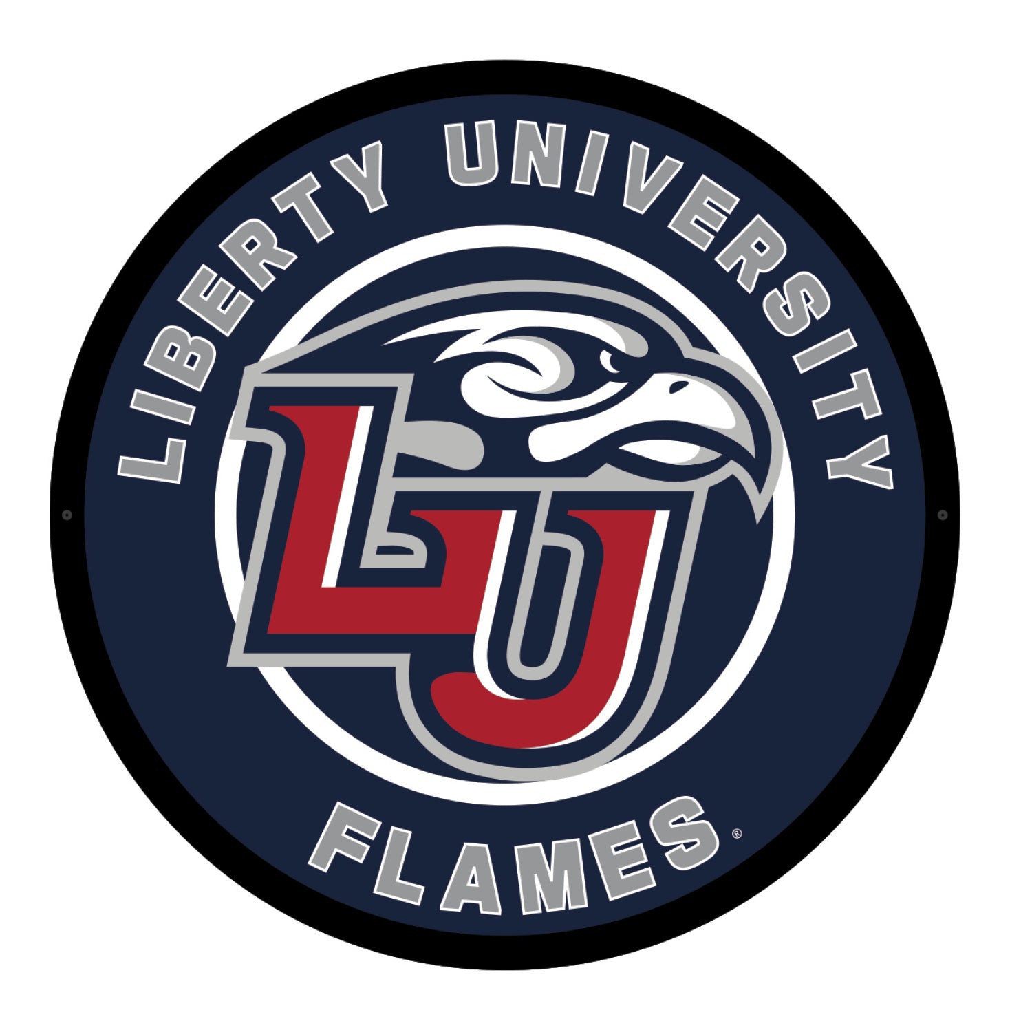 Evergreen Liberty University Round 23" LED Lighted Sign
