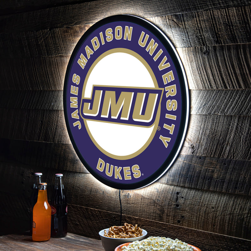 Evergreen James Madison University Round 23" LED Lighted Sign