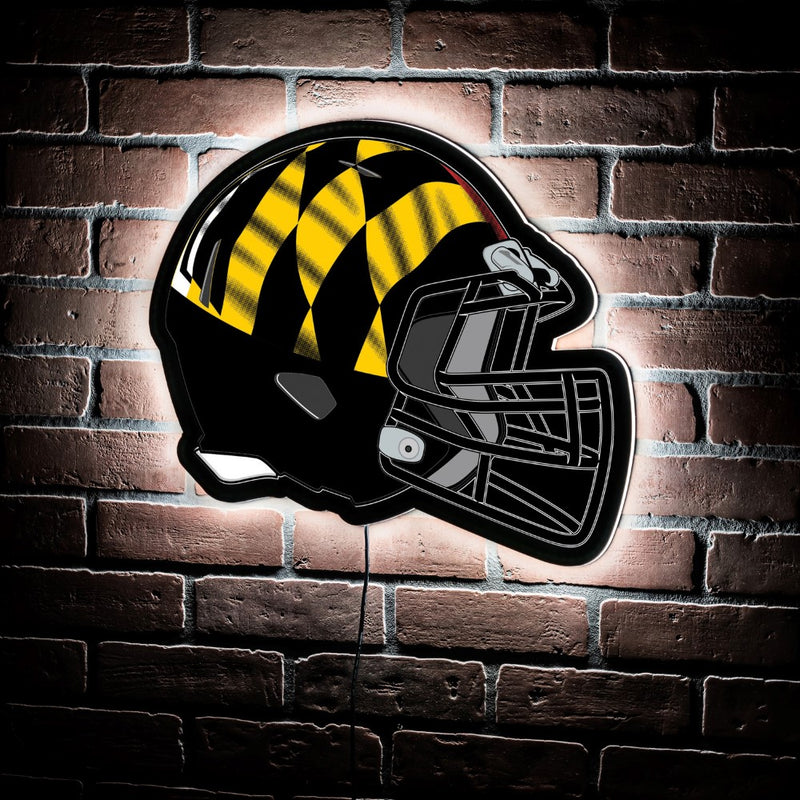 Evergreen University of Maryland Helmet 19" x 15" LED Lighted Sign