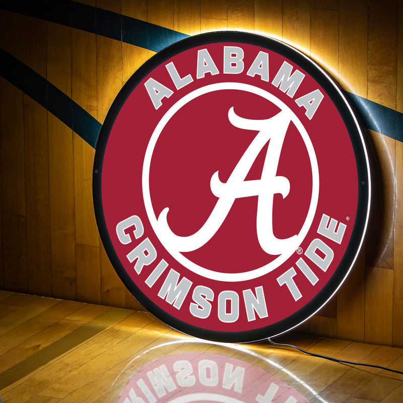 Evergreen University of Alabama Round 23" LED Lighted Sign