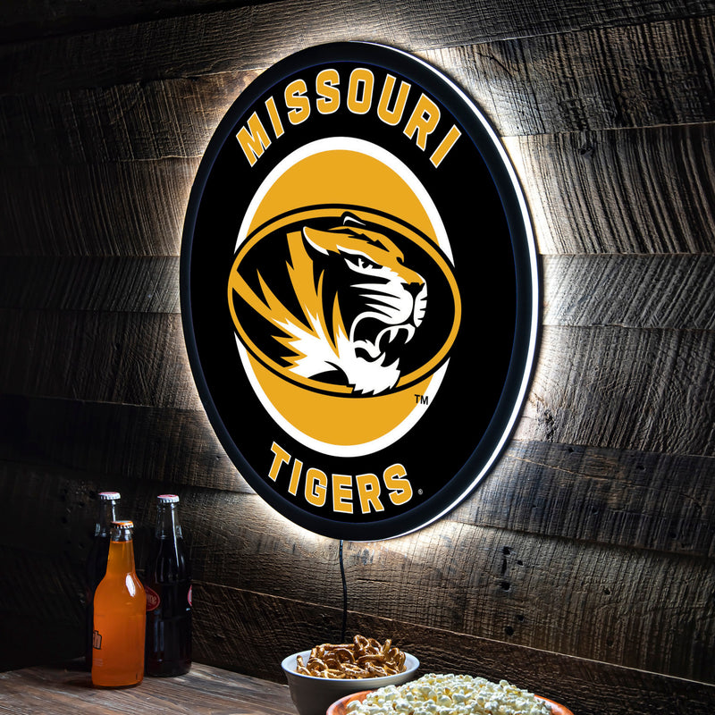 Evergreen University of Missouri Round 23" LED Lighted Sign