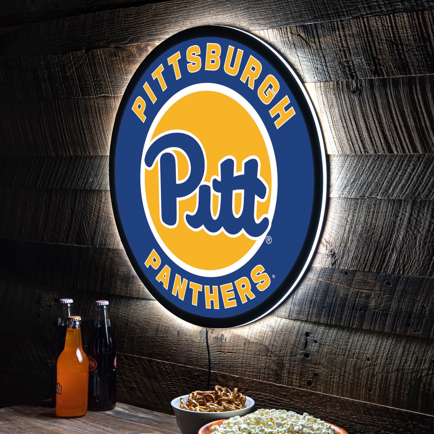 Evergreen University of Pittsburgh Round 23" LED Lighted Sign