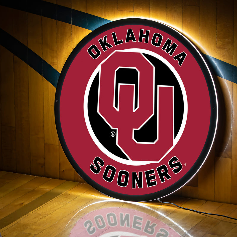 Evergreen University of Oklahoma Round 23" LED Lighted Sign