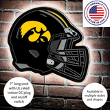 Evergreen University of Iowa Helmet 19" x 15" LED Lighted Sign