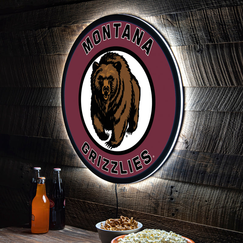 Evergreen University of Montana Round 23" LED Lighted Sign