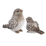 Evergreen Woodland Storybook Winter Bird Resin Table Decor - Set of 2